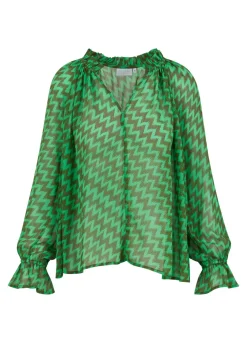 Bluse I Zig Zag Print
