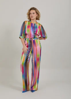 Bukser M. Faded Stribe Print