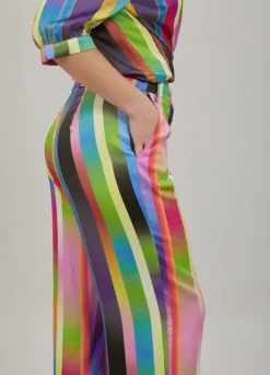 Bukser M. Faded Stribe Print