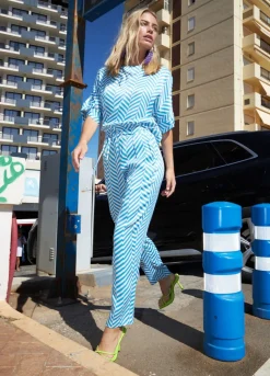 Bukser M. Heringbone Print