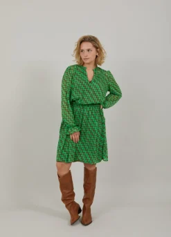 Kjole I Zig Zag Ikat Print