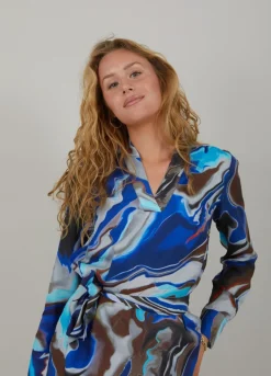 Lang Kjole I Flow Print