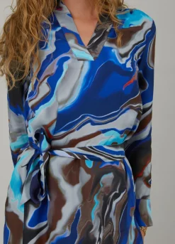 Lang Kjole I Flow Print
