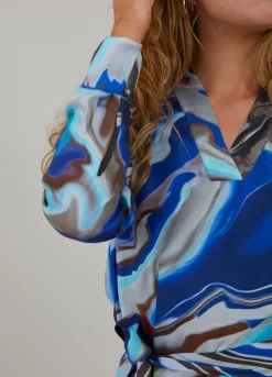 Lang Kjole I Flow Print