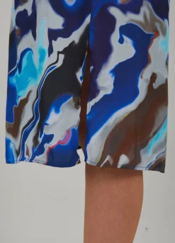 Lang Kjole I Flow Print