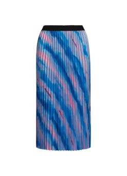 Plisseret Nederdel M. Faded Stripe Print